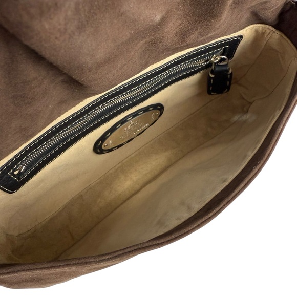 Fendi Embroidered Suede Baguette Shoulder Bag - Picture 6 of 9
